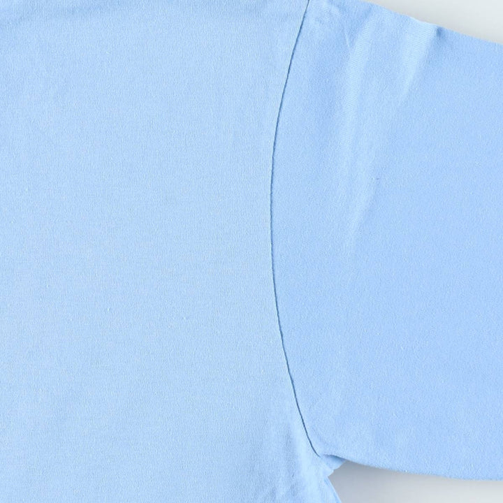 90'S ONEITA Plain T-Shirt, Made in USA, Men's Size L (Equivalent), Vintage cotton Blue type light blue Vintage Second Hand