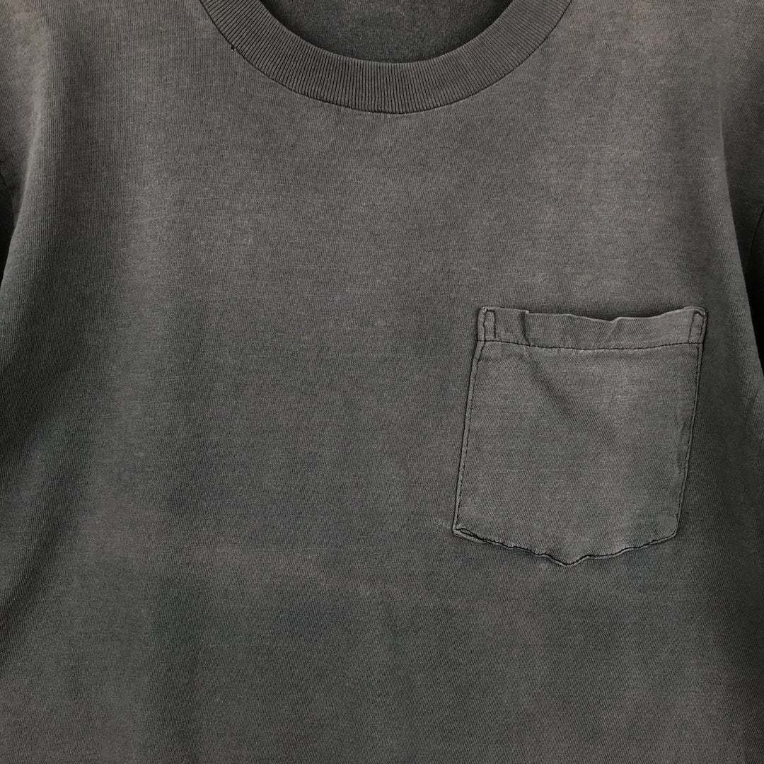 1970'S JCPenney Plain T-Shirt, Men's Size M (Equivalent), Vintage cotton Charcoal Vintage Second Hand