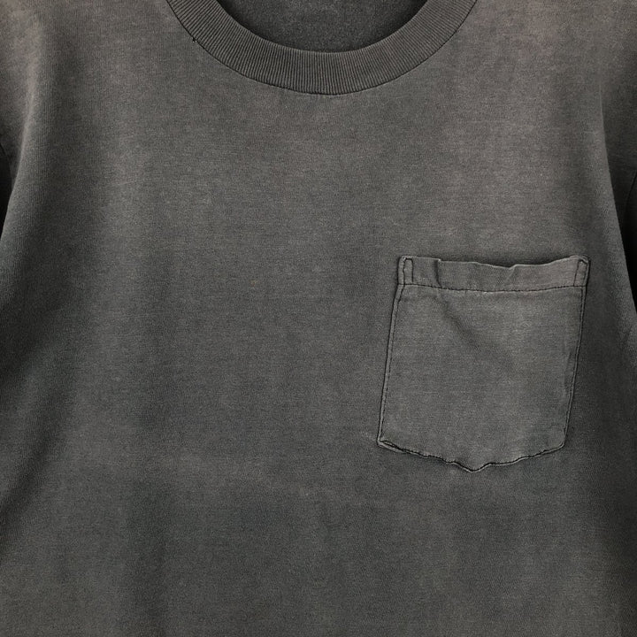 1970'S JCPenney Plain T-Shirt, Men's Size M (Equivalent), Vintage cotton Charcoal Vintage Second Hand