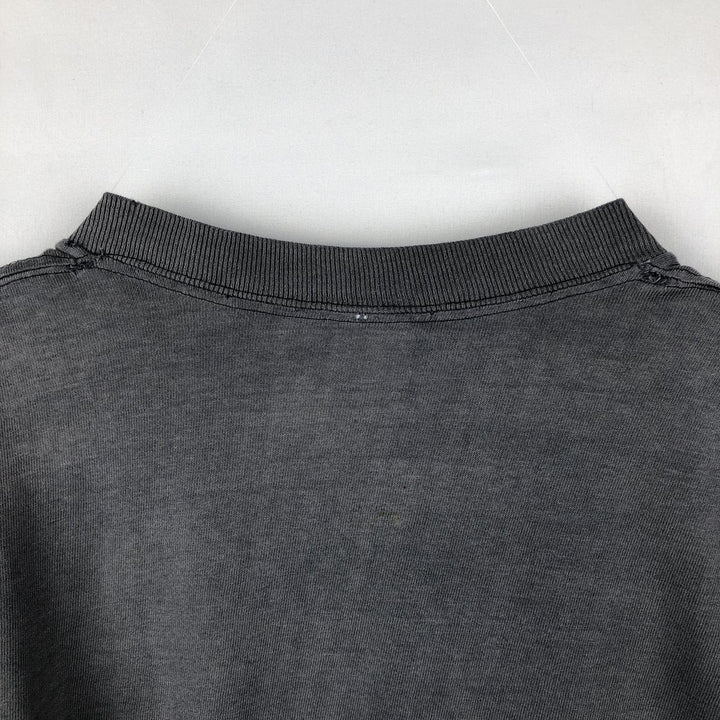 1970'S JCPenney Plain T-Shirt, Men's Size M (Equivalent), Vintage cotton Charcoal Vintage Second Hand