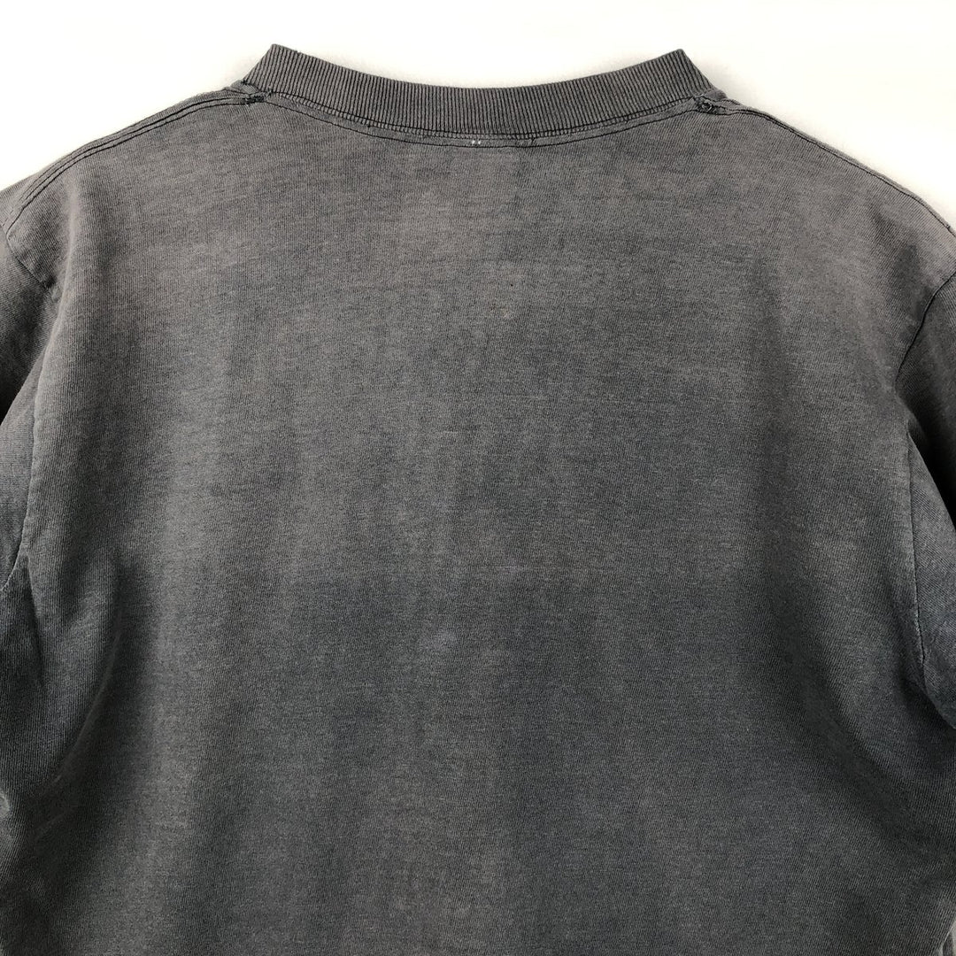 1970'S JCPenney Plain T-Shirt, Men's Size M (Equivalent), Vintage cotton Charcoal Vintage Second Hand
