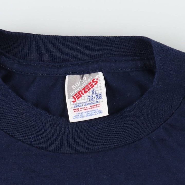 80s-90'S Jerseys Jerzees 50 cotton navy blue type Vintage Second Hand