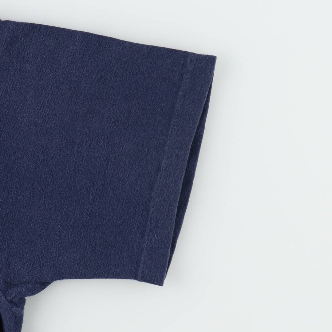 90'S Town Craft Plain Pocket T-Shirt, Made in USA, Men's Size L (Equivalent), Vintage cotton navy blue type Vintage Second Hand