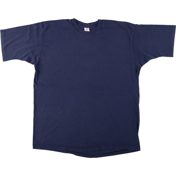 90'S Fruit of the Loom plain T-shirt, made in the USA, men's XL size, vintage cotton navy blue type Vintage Second Hand