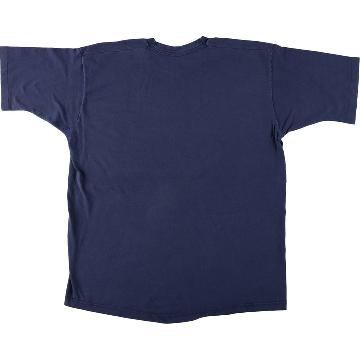 90'S Fruit of the Loom plain T-shirt, made in the USA, men's XL size, vintage cotton navy blue type Vintage Second Hand