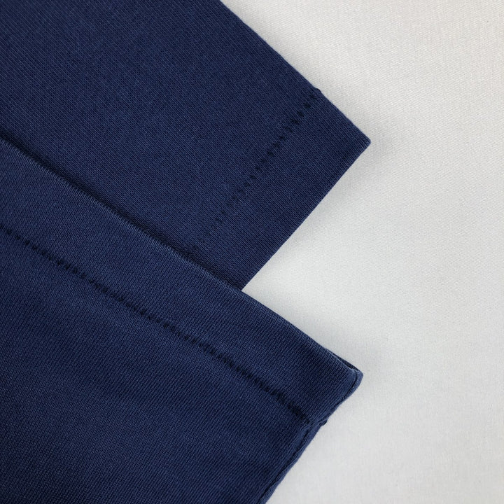 80'S Russell Plain T-Shirt, Made in USA, Men's XL equivalent, Vintage cotton navy blue type Vintage Second Hand