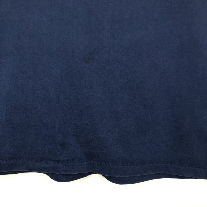 80'S Russell Plain T-Shirt, Made in USA, Men's XL equivalent, Vintage cotton navy blue type Vintage Second Hand