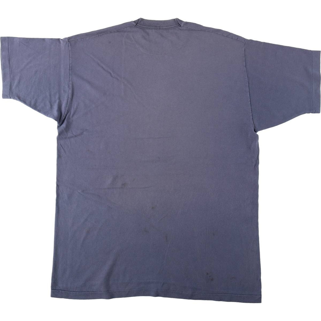 90'S Fruit of the Loom Plain T-Shirt Made in USA Men's XXL Vintage cotton Navy blue Vintage Second Hand