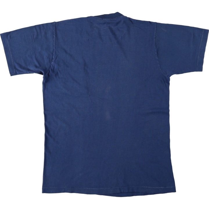 1970'S Town Craft Plain Pocket T-Shirt, Men's Size M (Equivalent), Vintage unclear navy blue type Vintage Second Hand