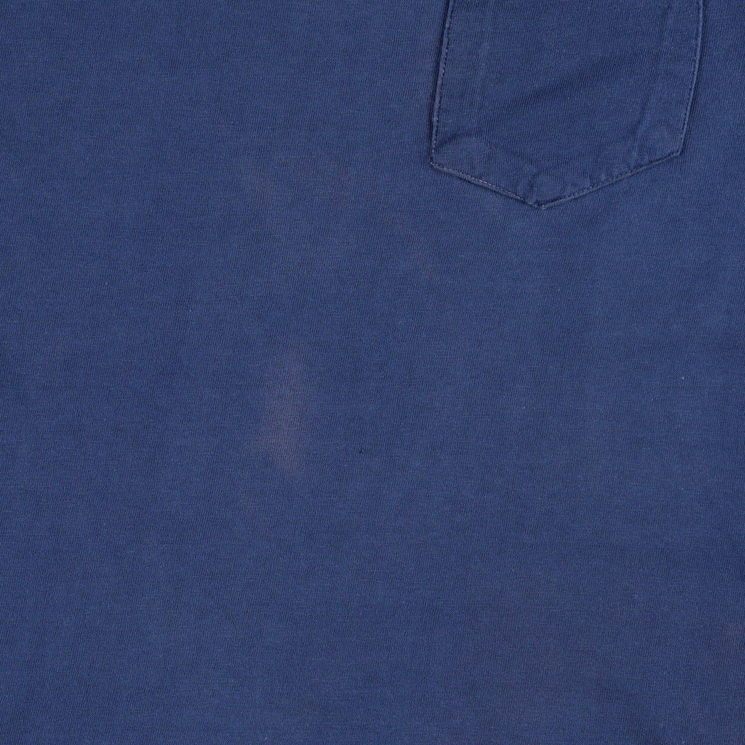 1970'S Town Craft Plain Pocket T-Shirt, Men's Size M (Equivalent), Vintage unclear navy blue type Vintage Second Hand