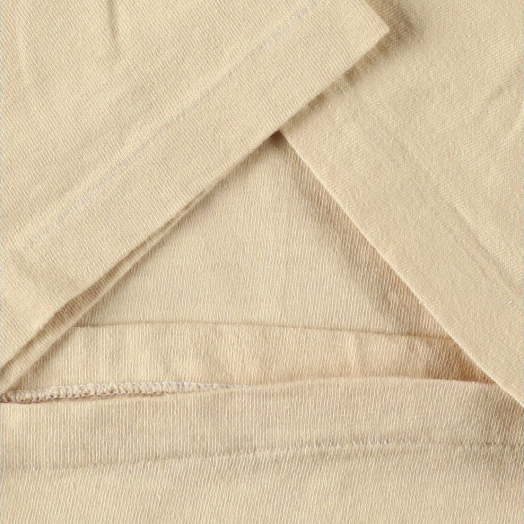 Vintage 90'S Hanes BEEFY-T plain T-shirt, Made in USA, Men's XL cotton Beige type Vintage Second Hand