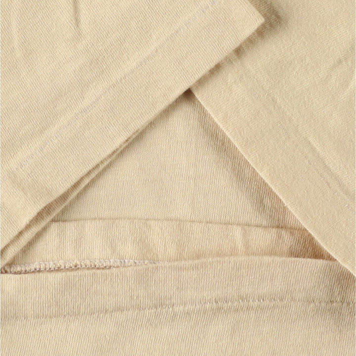 Vintage 90'S Hanes BEEFY-T plain T-shirt, Made in USA, Men's XL cotton Beige type Vintage Second Hand