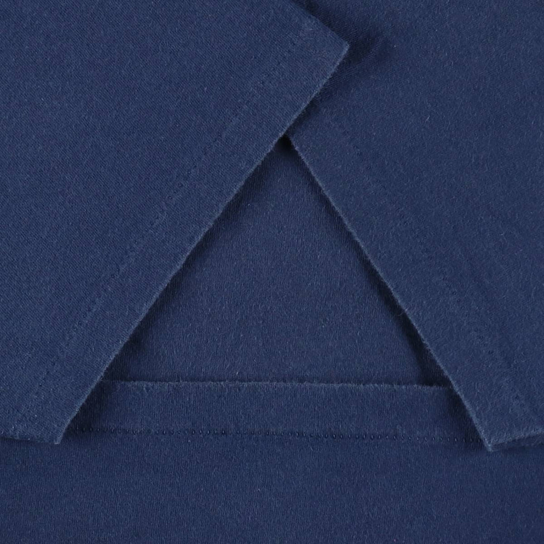 90'S Hanes plain pocket t-shirt, men's size XL equivalent, vintage. cotton navy blue type Vintage Second Hand