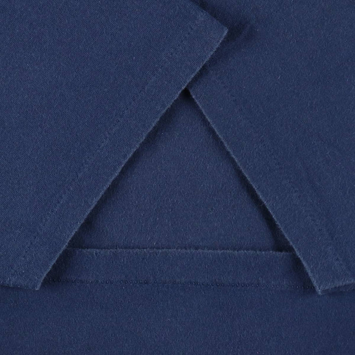 90'S Hanes plain pocket t-shirt, men's size XL equivalent, vintage. cotton navy blue type Vintage Second Hand
