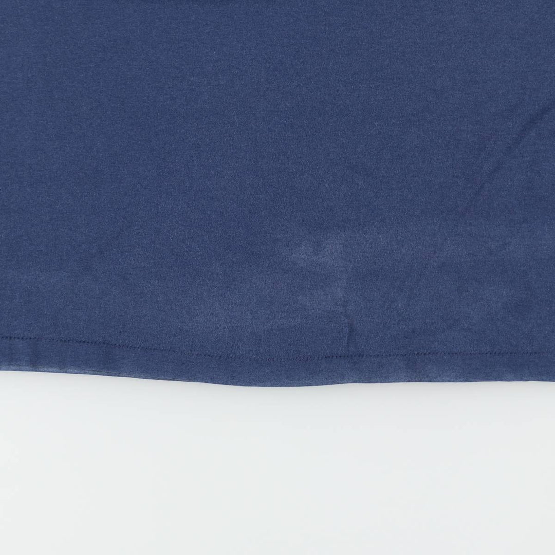 1980'S Hanes Fifty-Fifty Blue Tag Plain T-Shirt, Made in USA, Men's Size L (Equivalent), Vintage cotton navy blue type Vintage Second Hand