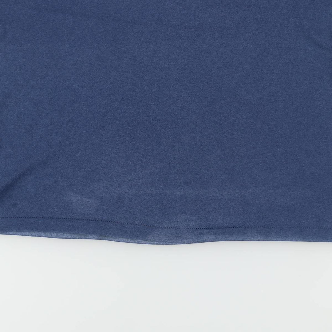 1980'S Hanes Fifty-Fifty Blue Tag Plain T-Shirt, Made in USA, Men's Size L (Equivalent), Vintage cotton navy blue type Vintage Second Hand
