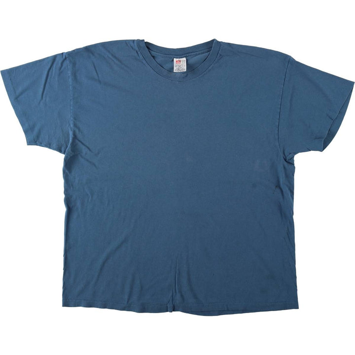Vintage 90'S Hanes plain T-shirt, men's size XL cotton blue type Vintage Second Hand