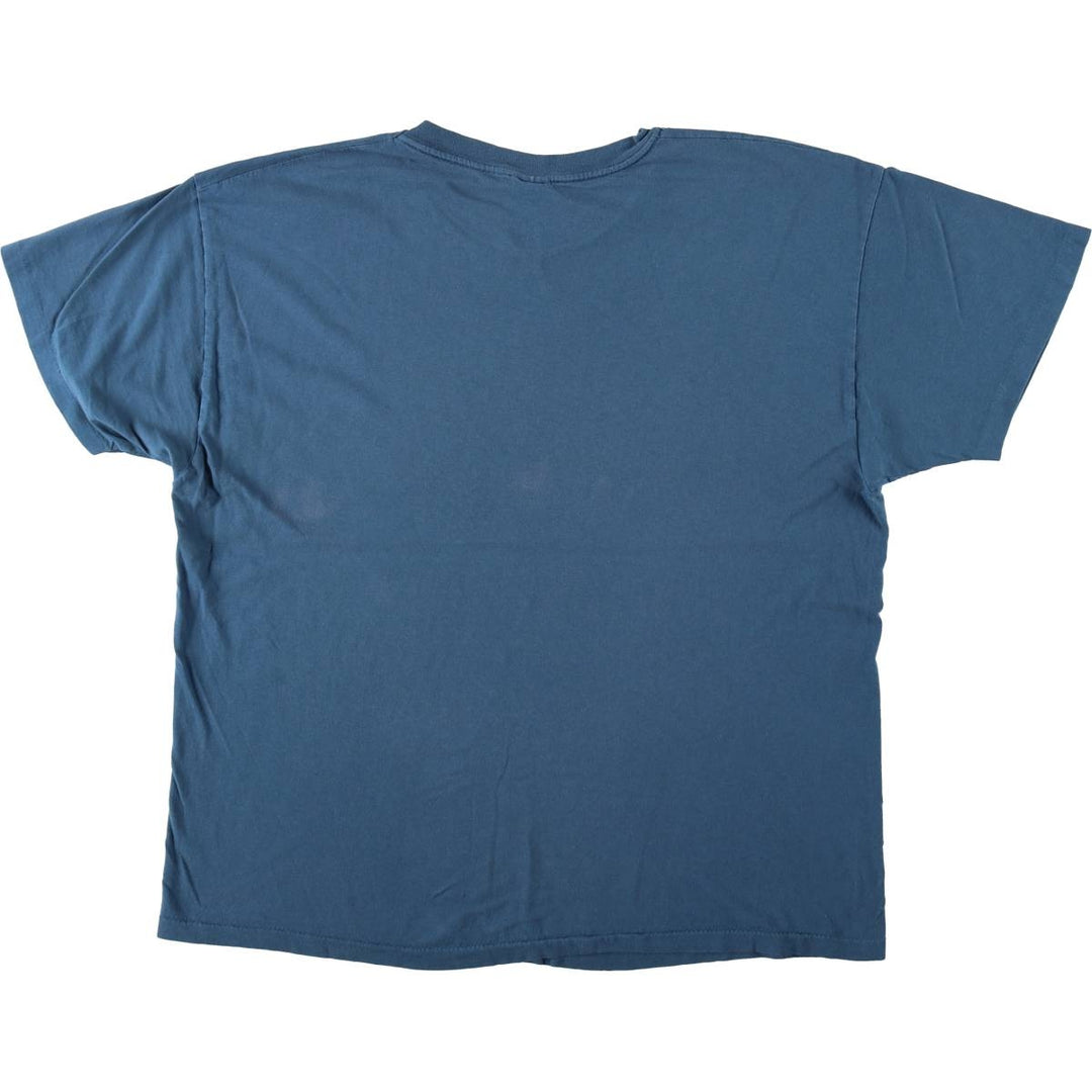 Vintage 90'S Hanes plain T-shirt, men's size XL cotton blue type Vintage Second Hand