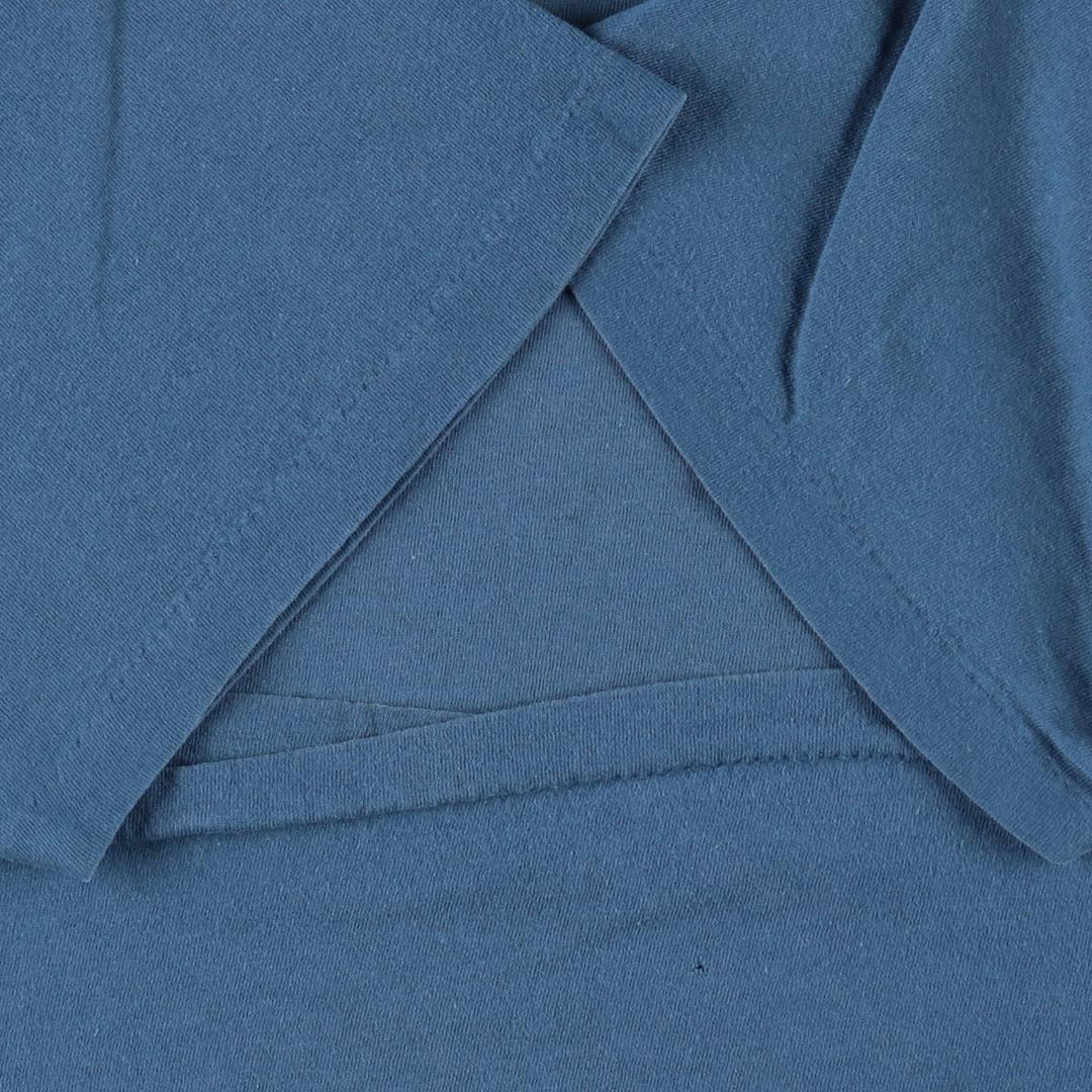 Vintage 90'S Hanes plain T-shirt, men's size XL cotton blue type Vintage Second Hand