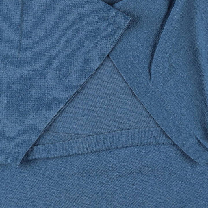Vintage 90'S Hanes plain T-shirt, men's size XL cotton blue type Vintage Second Hand