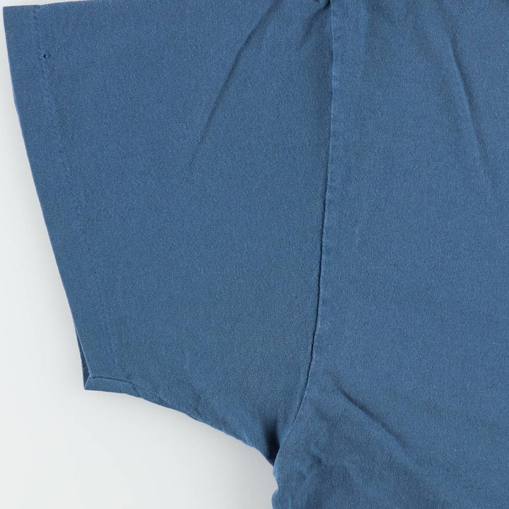 Vintage 90'S Hanes plain T-shirt, men's size XL cotton blue type Vintage Second Hand