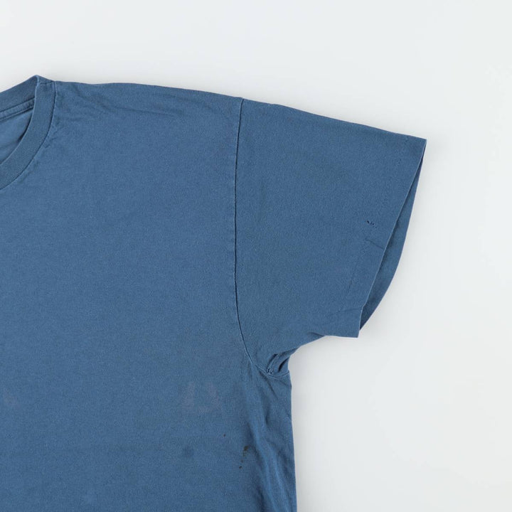 Vintage 90'S Hanes plain T-shirt, men's size XL cotton blue type Vintage Second Hand
