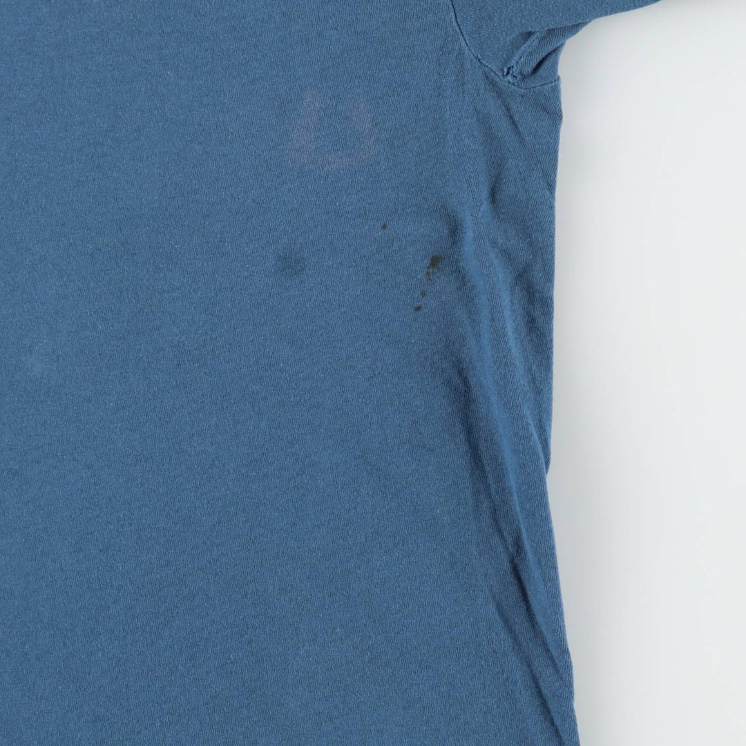 Vintage 90'S Hanes plain T-shirt, men's size XL cotton blue type Vintage Second Hand