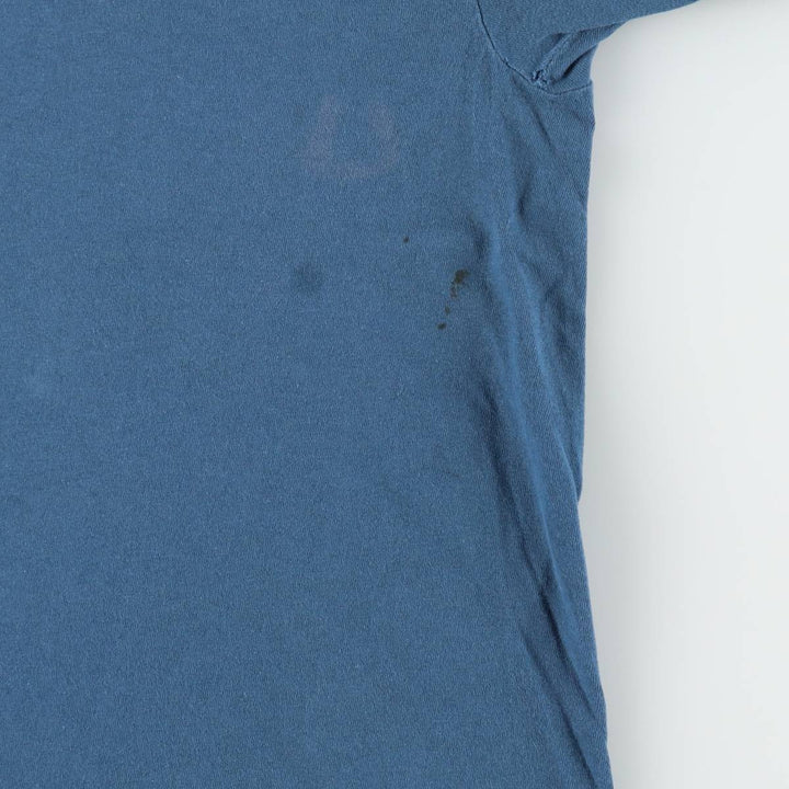 Vintage 90'S Hanes plain T-shirt, men's size XL cotton blue type Vintage Second Hand