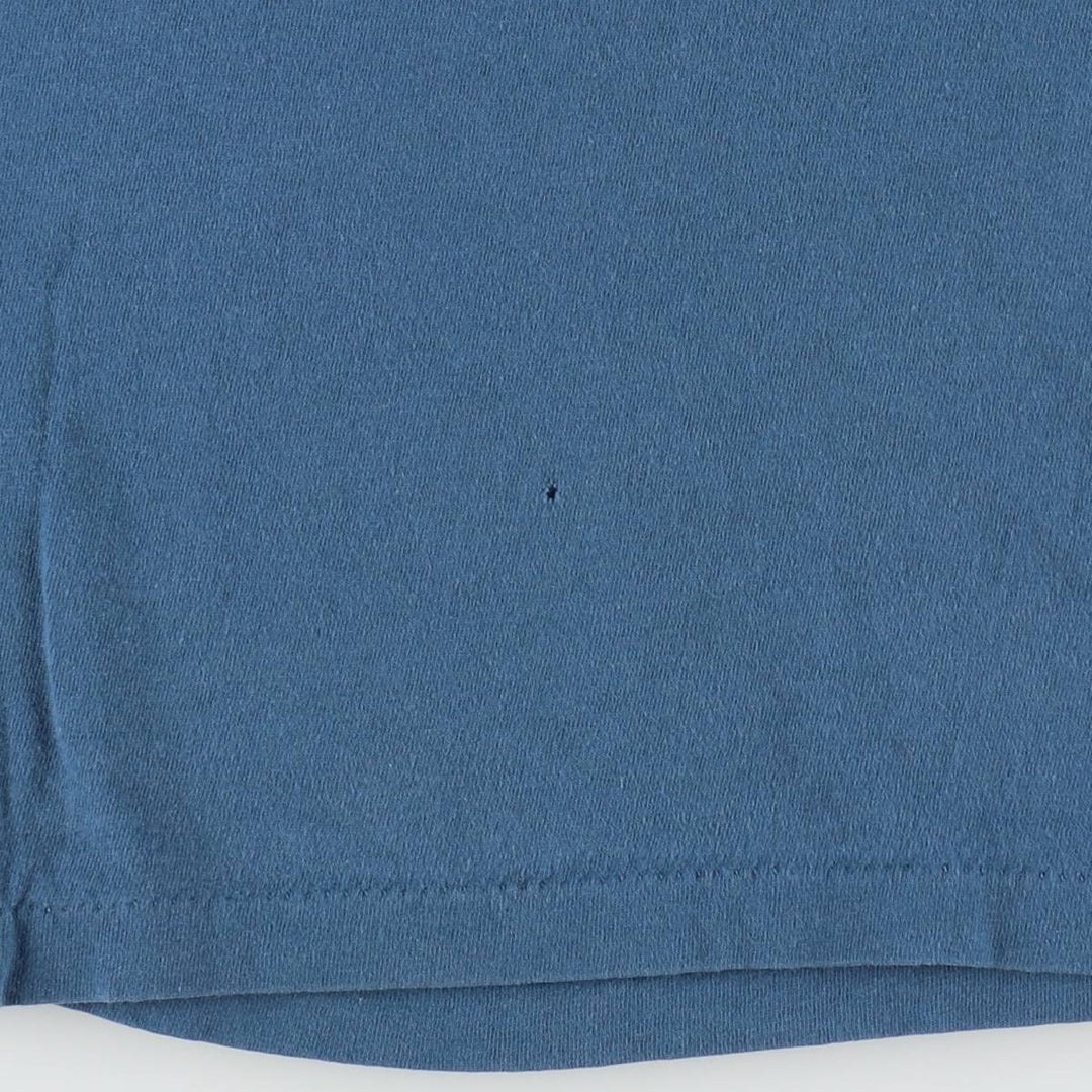 Vintage 90'S Hanes plain T-shirt, men's size XL cotton blue type Vintage Second Hand