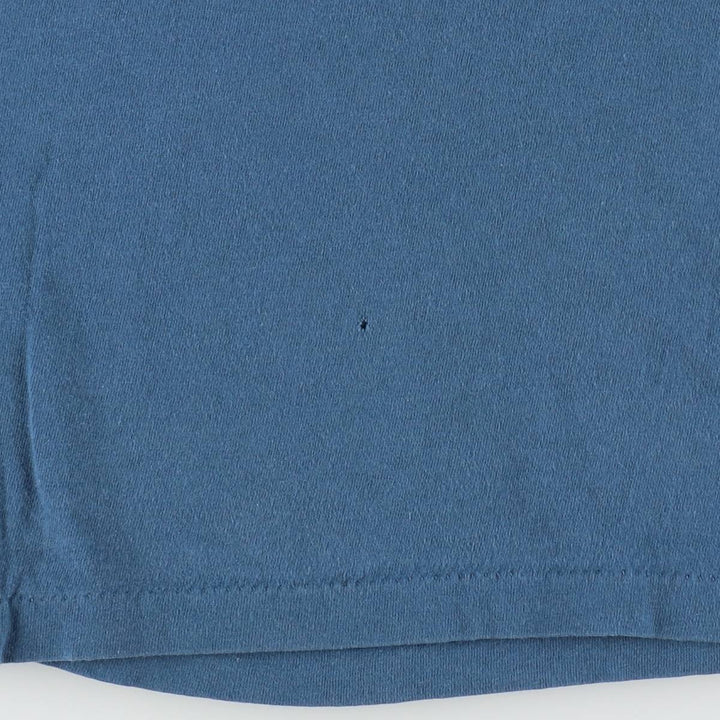 Vintage 90'S Hanes plain T-shirt, men's size XL cotton blue type Vintage Second Hand