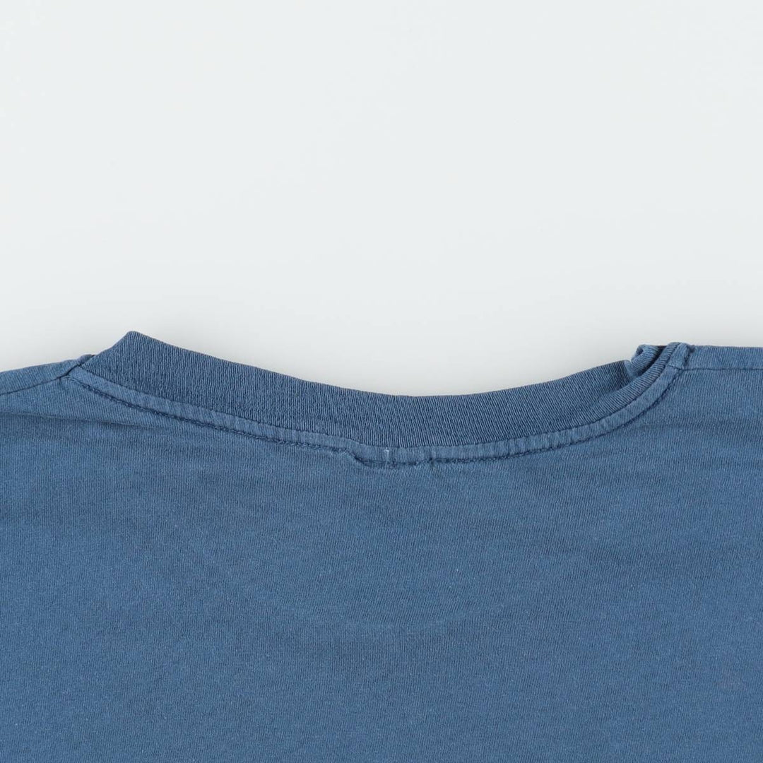 Vintage 90'S Hanes plain T-shirt, men's size XL cotton blue type Vintage Second Hand