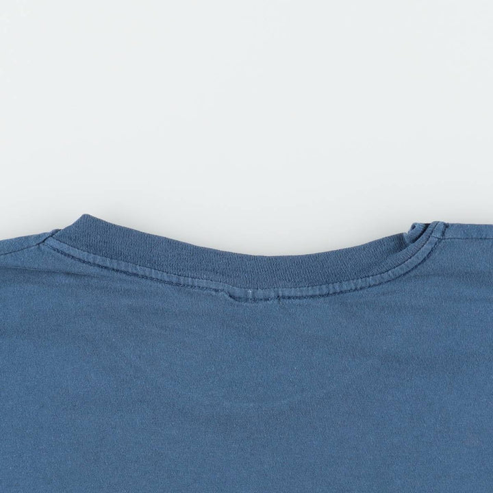 Vintage 90'S Hanes plain T-shirt, men's size XL cotton blue type Vintage Second Hand
