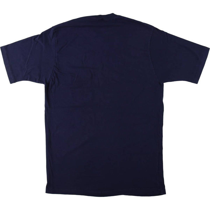 1970'S JCPenney Plain Pocket T-Shirt, Men's Size M (approx.), Vintage cotton navy blue type Vintage Second Hand