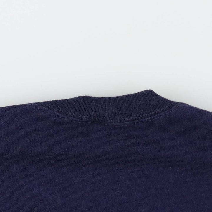 1970'S JCPenney Plain Pocket T-Shirt, Men's Size M (approx.), Vintage cotton navy blue type Vintage Second Hand
