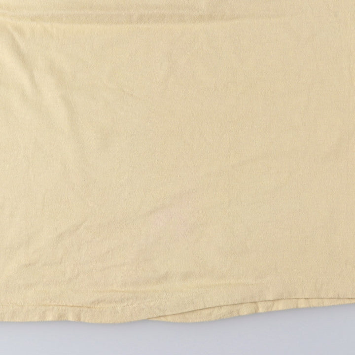 Vintage 90'S Hanes BEEFY-T plain T-shirt, Made in USA, Men's XL cotton Beige type Vintage Second Hand