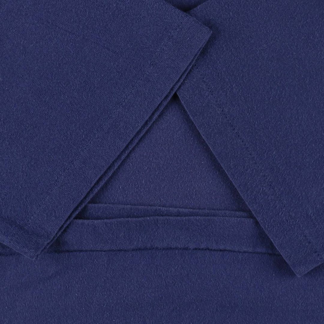 80'S Hanes BEEFY-T Blue Tag Plain T-Shirt Made in USA Men's Size L (Equivalent) Vintage cotton navy blue type Vintage Second Hand