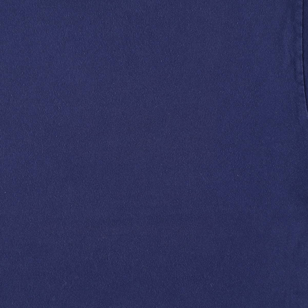 80'S Hanes BEEFY-T Blue Tag Plain T-Shirt Made in USA Men's Size L (Equivalent) Vintage cotton navy blue type Vintage Second Hand