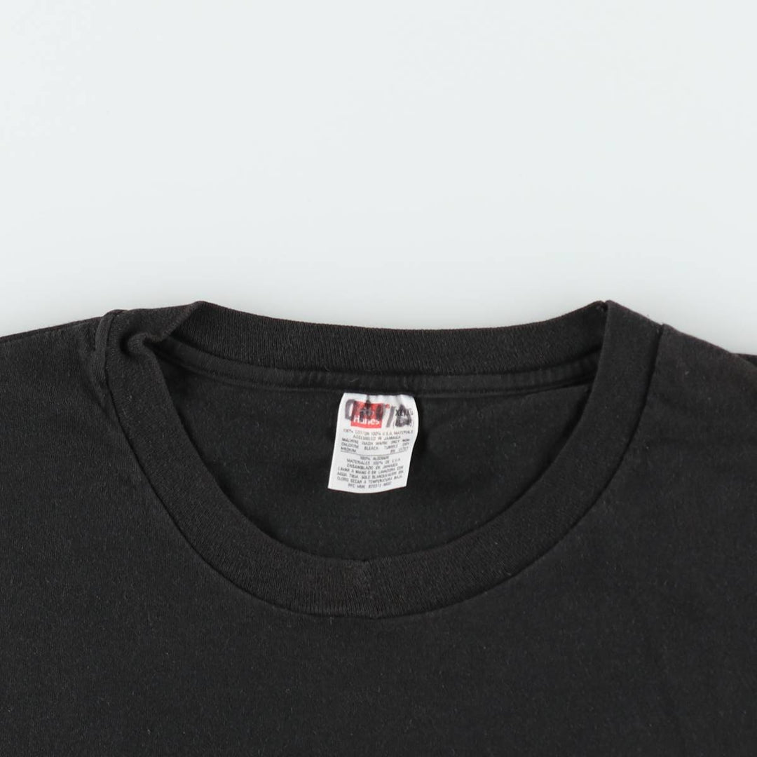 Vintage 90'S Hanes plain T-shirt, men's size XL cotton black type Vintage Second Hand