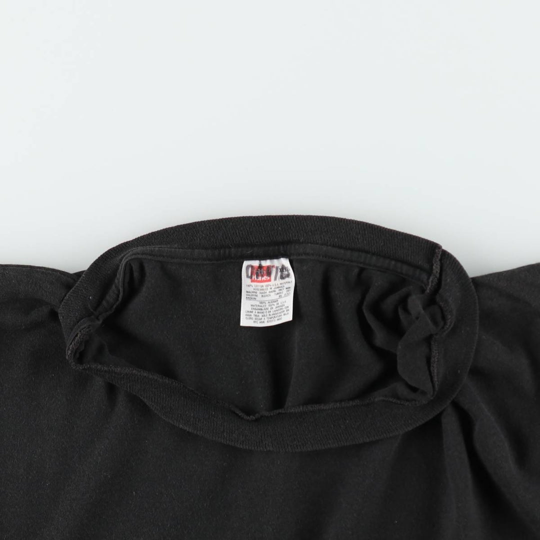 Vintage 90'S Hanes plain T-shirt, men's size XL cotton black type Vintage Second Hand