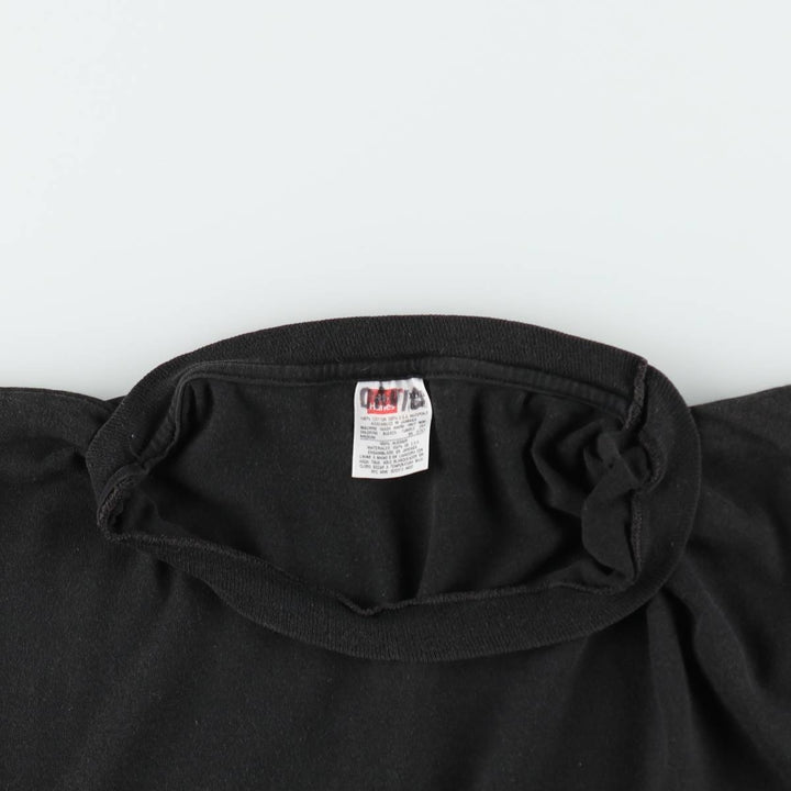 Vintage 90'S Hanes plain T-shirt, men's size XL cotton black type Vintage Second Hand