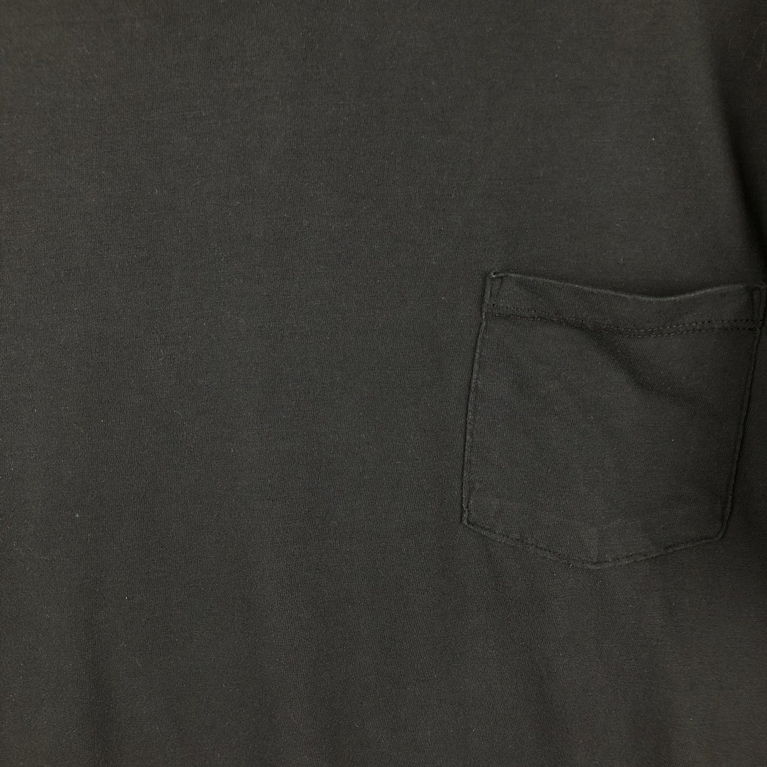 ~90'S BVD Plain Pocket T-Shirt, Men's XXL equivalent, Vintage cotton black type Vintage Second Hand
