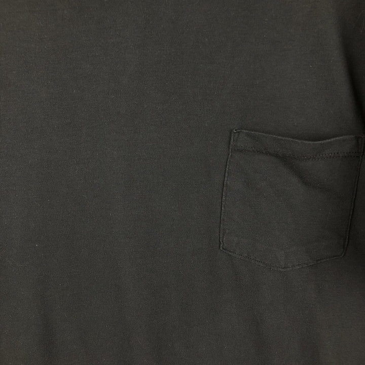 ~90'S BVD Plain Pocket T-Shirt, Men's XXL equivalent, Vintage cotton black type Vintage Second Hand