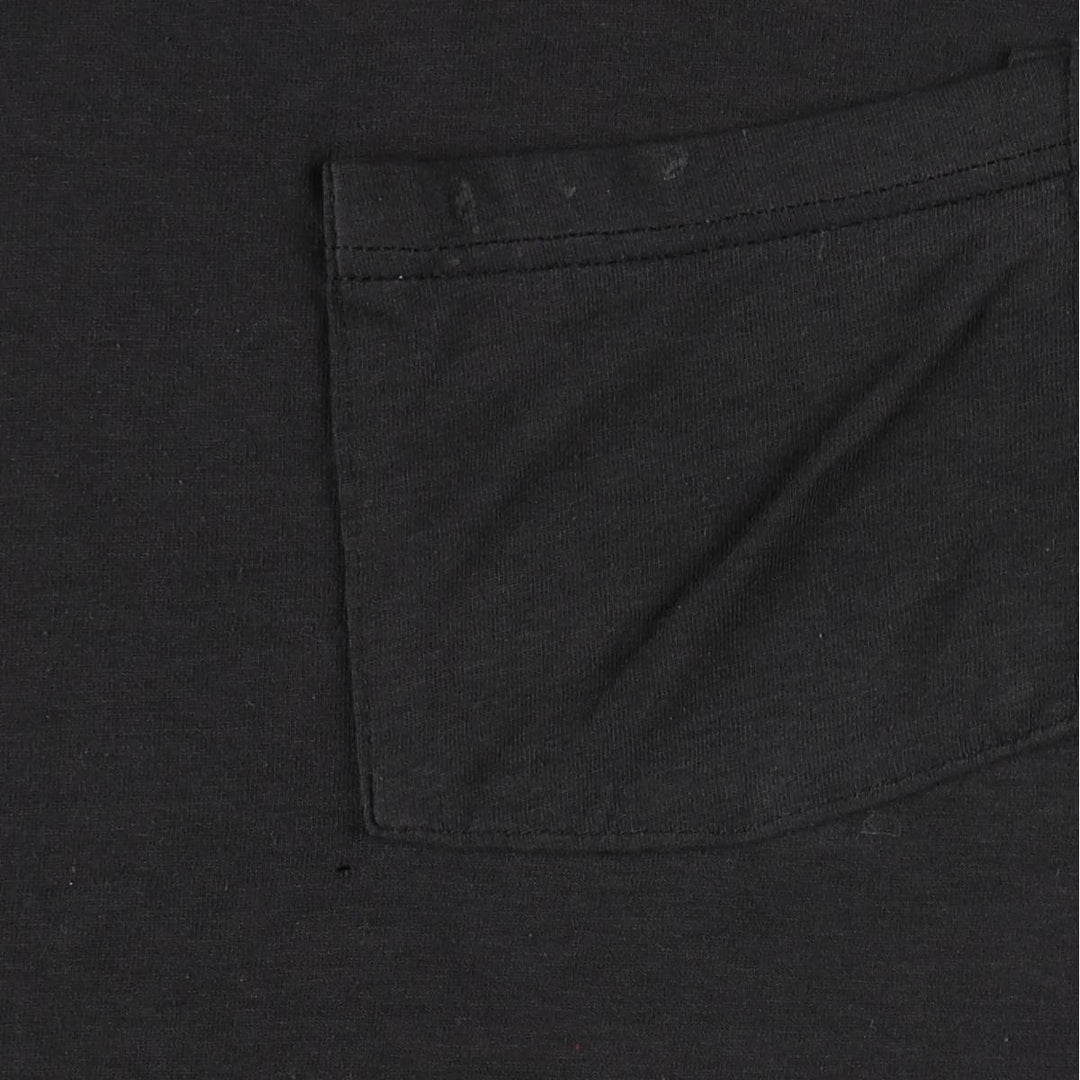 90'S Fruit of the Loom plain pocket t-shirt, men's size L equivalent, vintage. cotton black type Vintage Second Hand