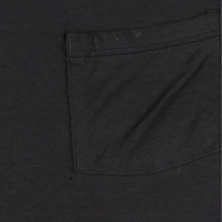 90'S Fruit of the Loom plain pocket t-shirt, men's size L equivalent, vintage. cotton black type Vintage Second Hand