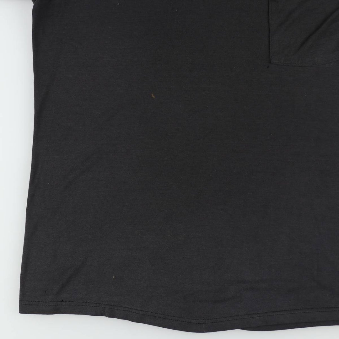 90'S Fruit of the Loom plain pocket t-shirt, men's size L equivalent, vintage. cotton black type Vintage Second Hand