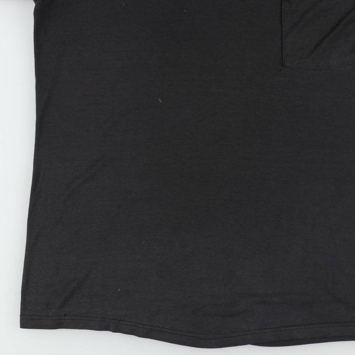 90'S Fruit of the Loom plain pocket t-shirt, men's size L equivalent, vintage. cotton black type Vintage Second Hand