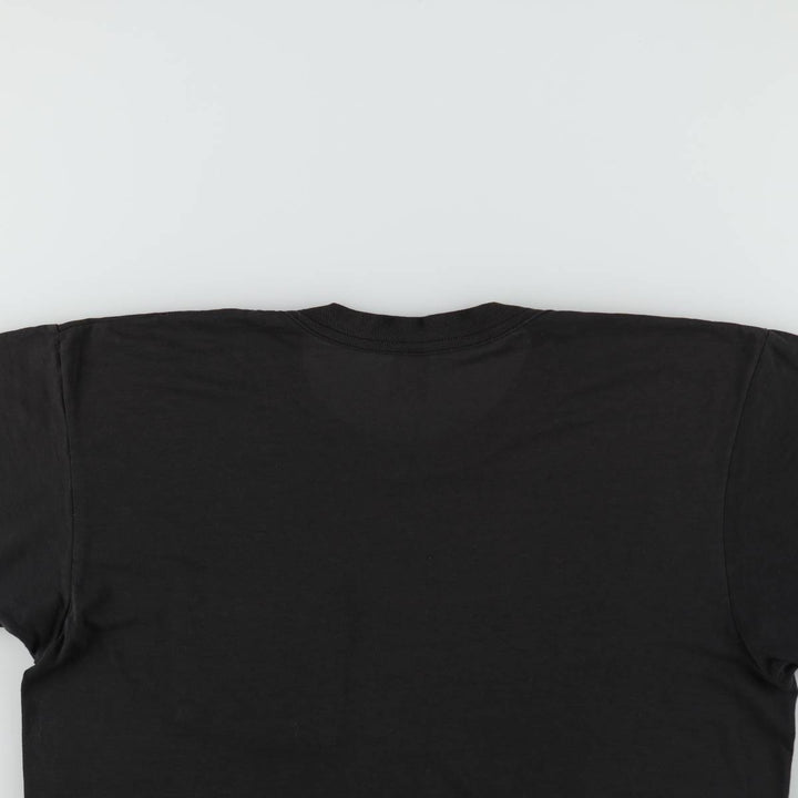 90'S Fruit of the Loom plain pocket t-shirt, men's size L equivalent, vintage. cotton black type Vintage Second Hand