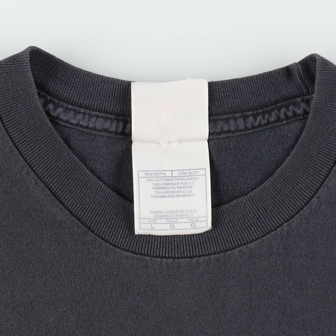 2000'S ALSTYLE Plain T-shirt, Made in USA, Men's Size L cotton black type Vintage Second Hand