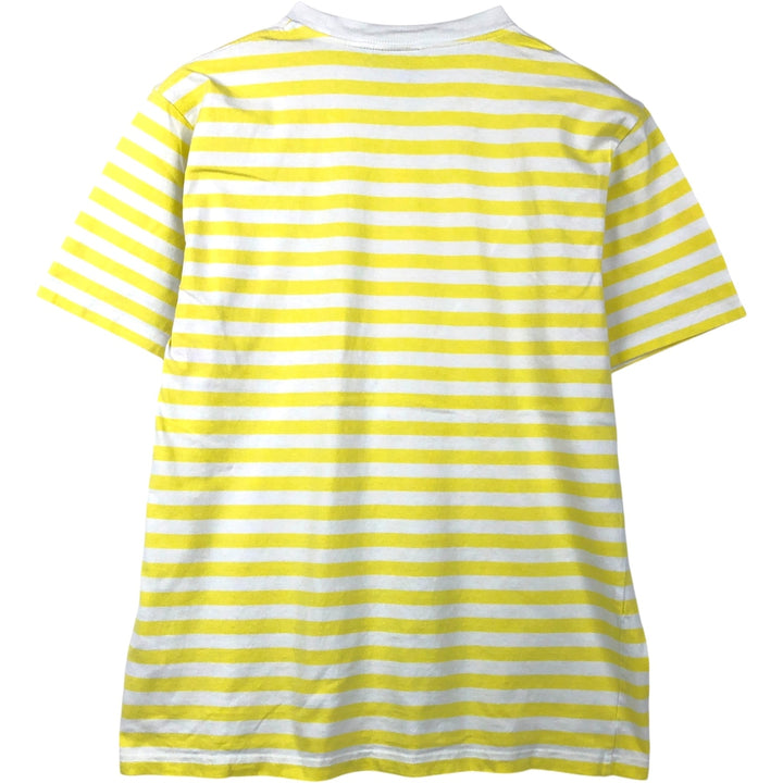 Carhartt WORK IN PROGRESS Short-Sleeve Striped T-Shirt, Men's Size M (approx.) cotton yellow type Vintage Second Hand