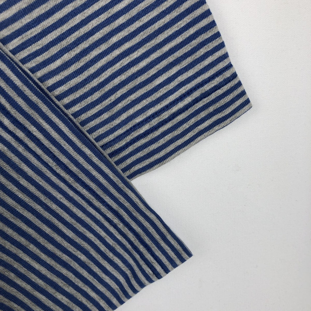 90'S Tommy Hilfiger JEANS Short-Sleeve Striped T-Shirt, Men's Size XL (Equivalent), Vintage cotton blue type Vintage Second Hand